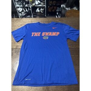 Men's M Nike University of Florida Gators The Swamp T-Shirt Blue Short Sleeve